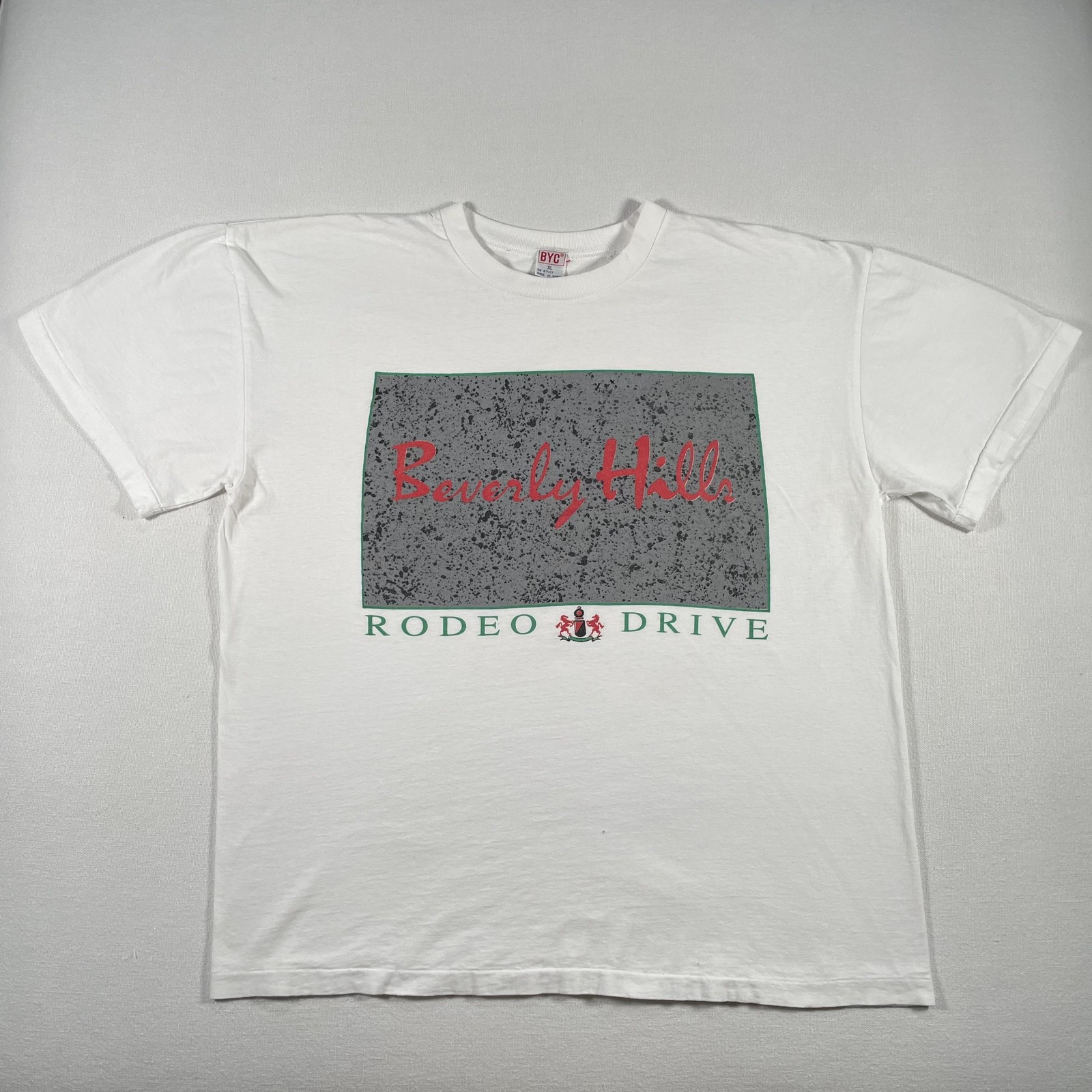 Vintage Beverly Hills Rodeo Drive Shirt Mens XL White Souvenir Tourist 80s
