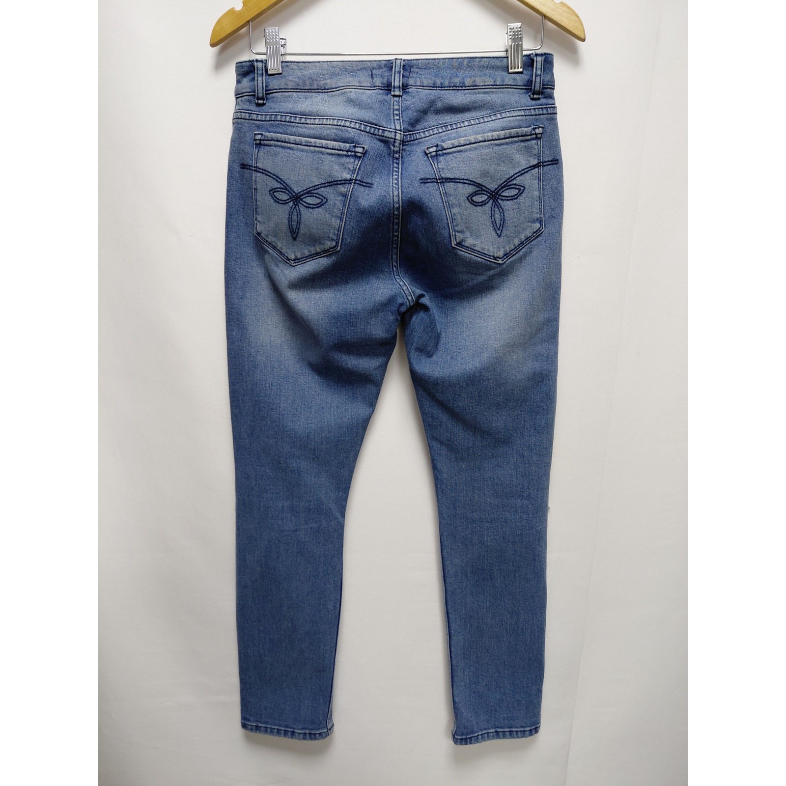 Ted Baker London Distressed Blue Jeans Mid (10-12 in) Skinny Denim Women Size 26