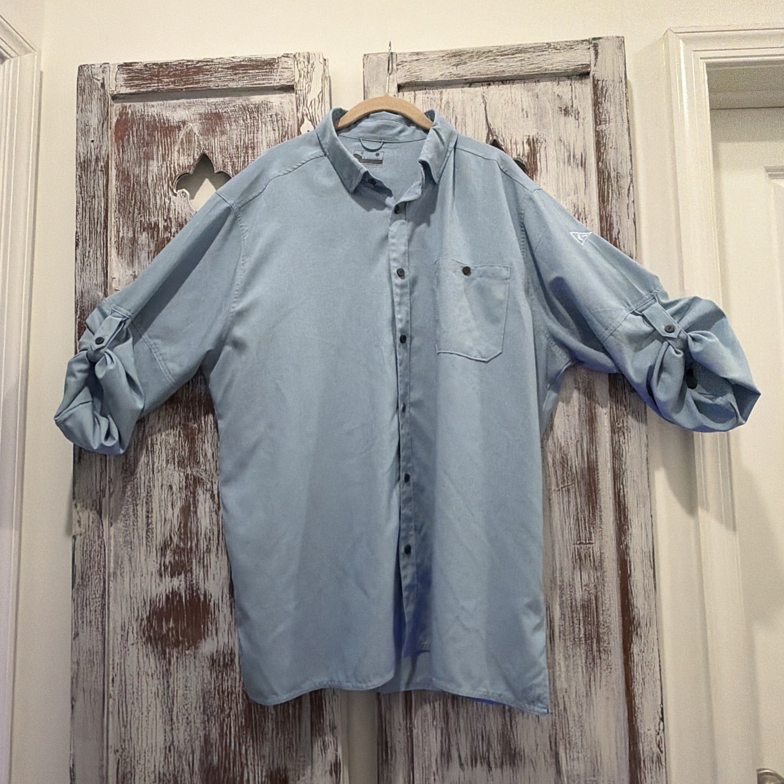 Fish Hippie🌟Men SZ~XL Performance Outdoor Button/Roll~Tab Long~Sleeve Shirt💥