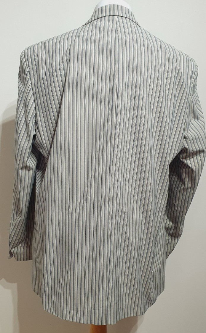 Wellington Cruise Washable Patch pocket Jacket 46″L Cream & grey stripe Boating