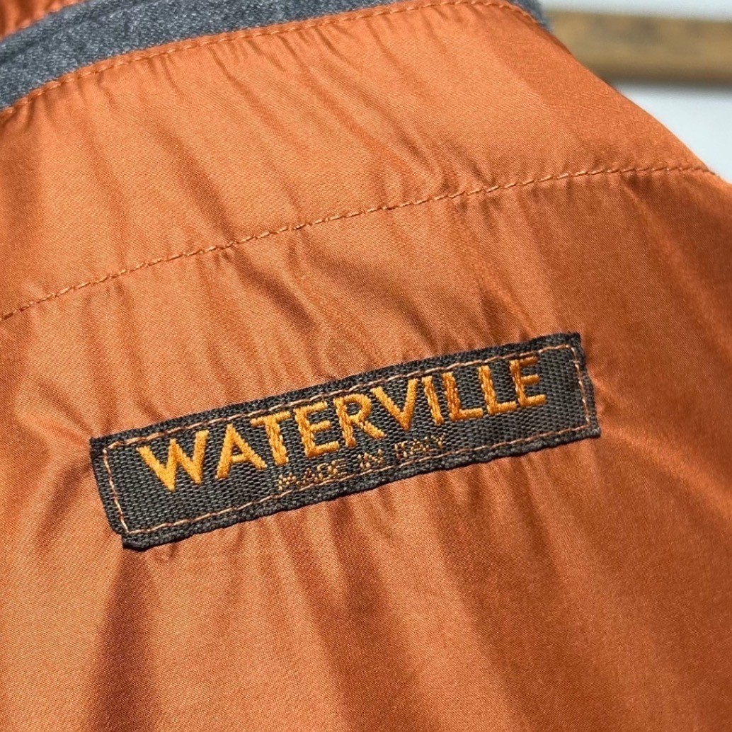 Waterville Men Quilted Vest Charcoal Grey Orange Theo Made in Italy Size 48