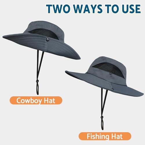 Sun Hat UPF 50+ Wide Brim Bucket Hat Fishing Hiking Beach Outdoor Unisex