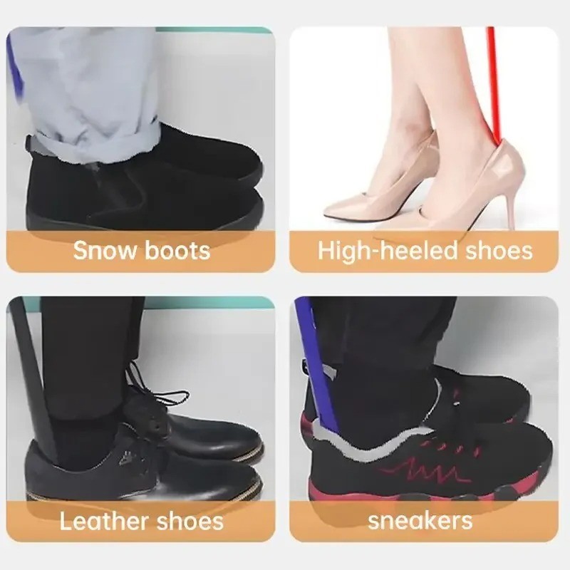 1PC Extra Long Flexible Plastic Shoe Horn – No Bending, Durable Shoe Spoon Assis