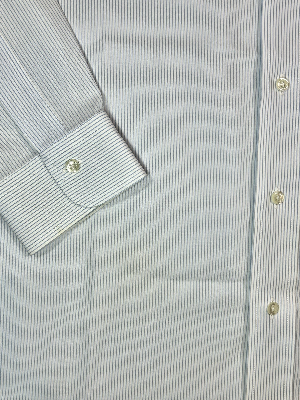 Brooks Brothers Men’s 16.5‑32 Regent Non Iron Supima Cotton Blue Stripe Shirt