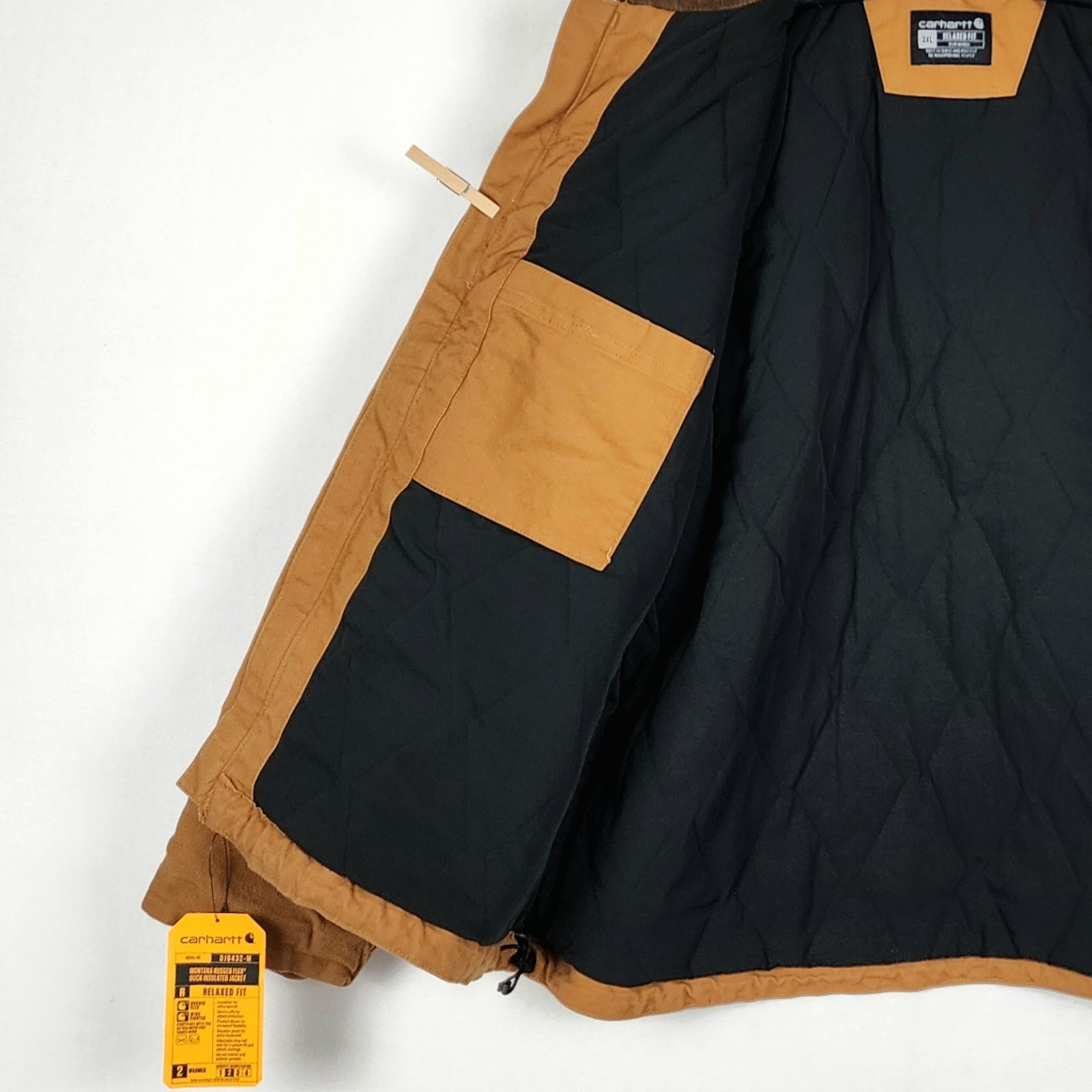 NWT Carhartt Montana 2-Tone Brown Rugged Flex Duck Insulated Zip Jkt Men 2XL
