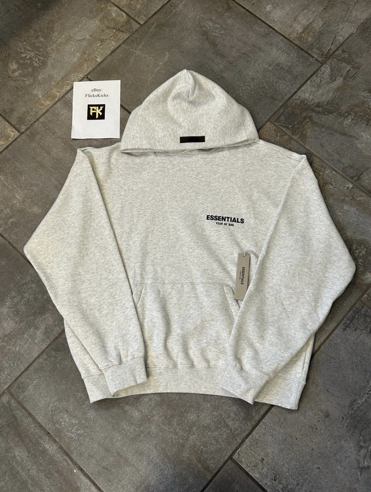 Fear of God Essentials Hoodie SS22 Light Oatmeal Gray – 100% Authentic (XS-XL)