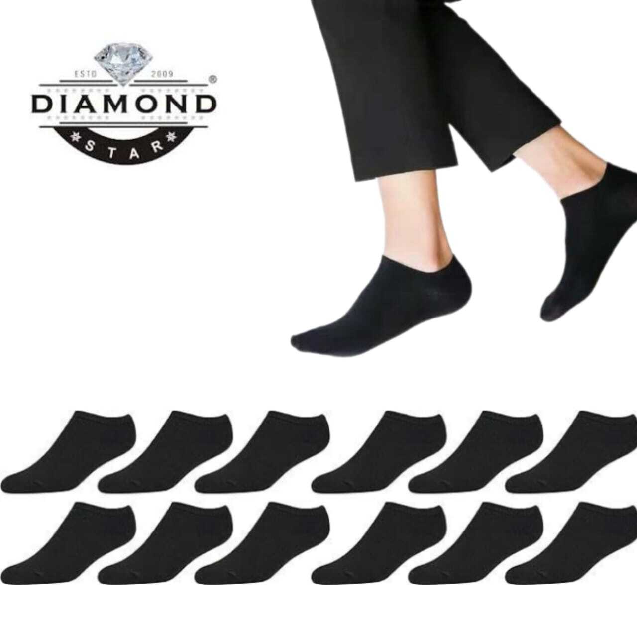 12 Pairs Men’s Women’s No-Show Low Cut Socks Black White Cotton Size; 9-11,10-13
