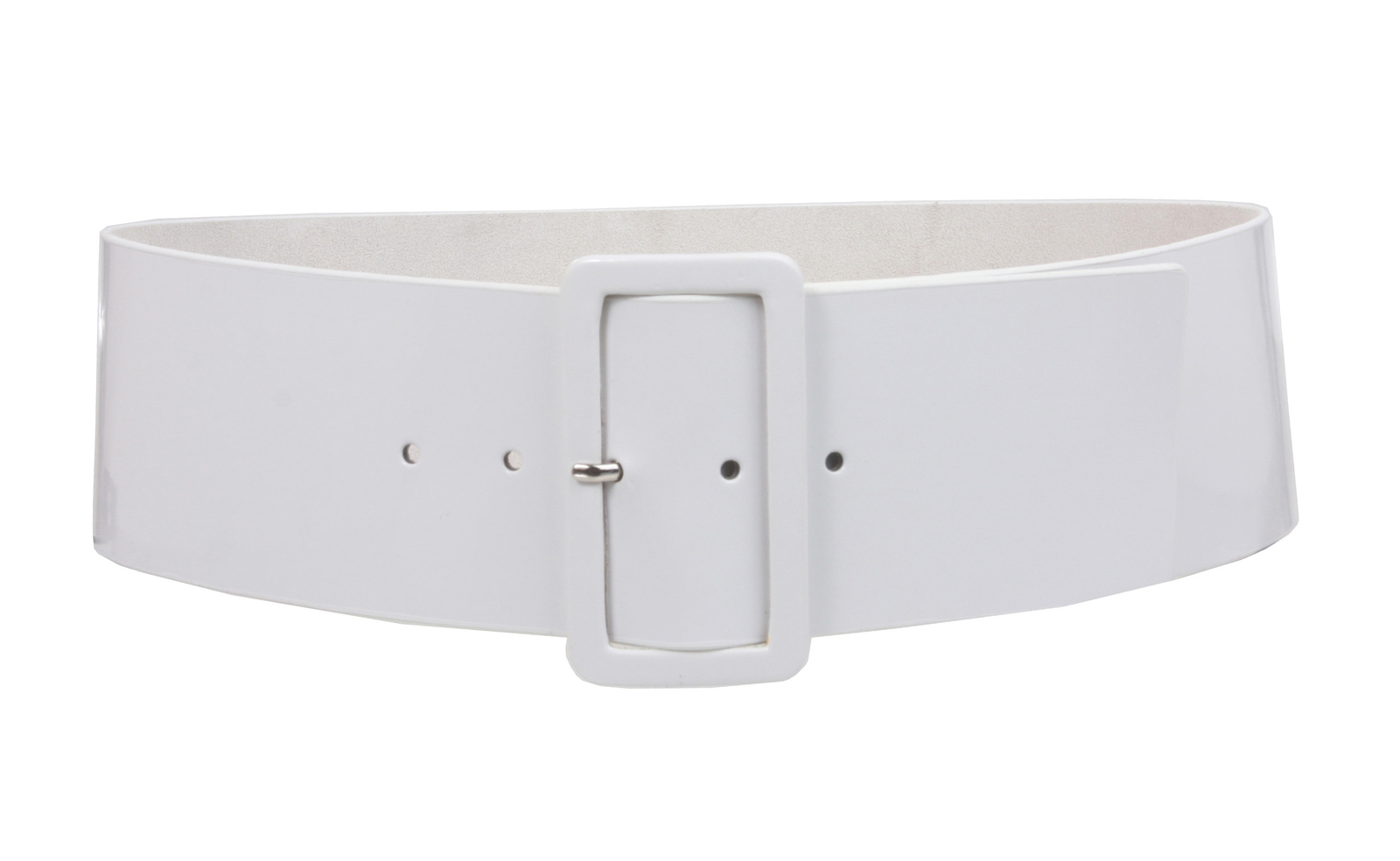 Ladies High Waist Patent Leather Wide Fashion Square Belt