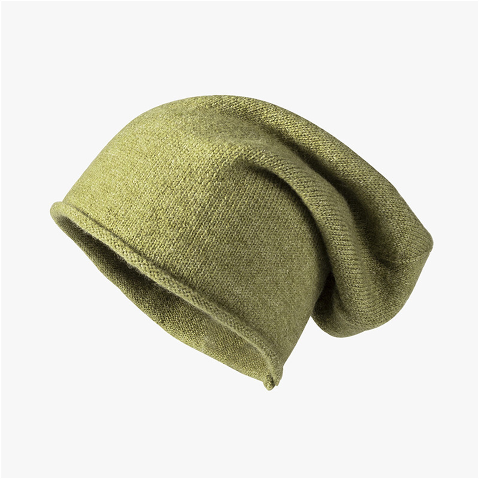 Cashmere Beanie Hat Women Winter Knitted Slouchy Oversized Warm Men Cap HatRM