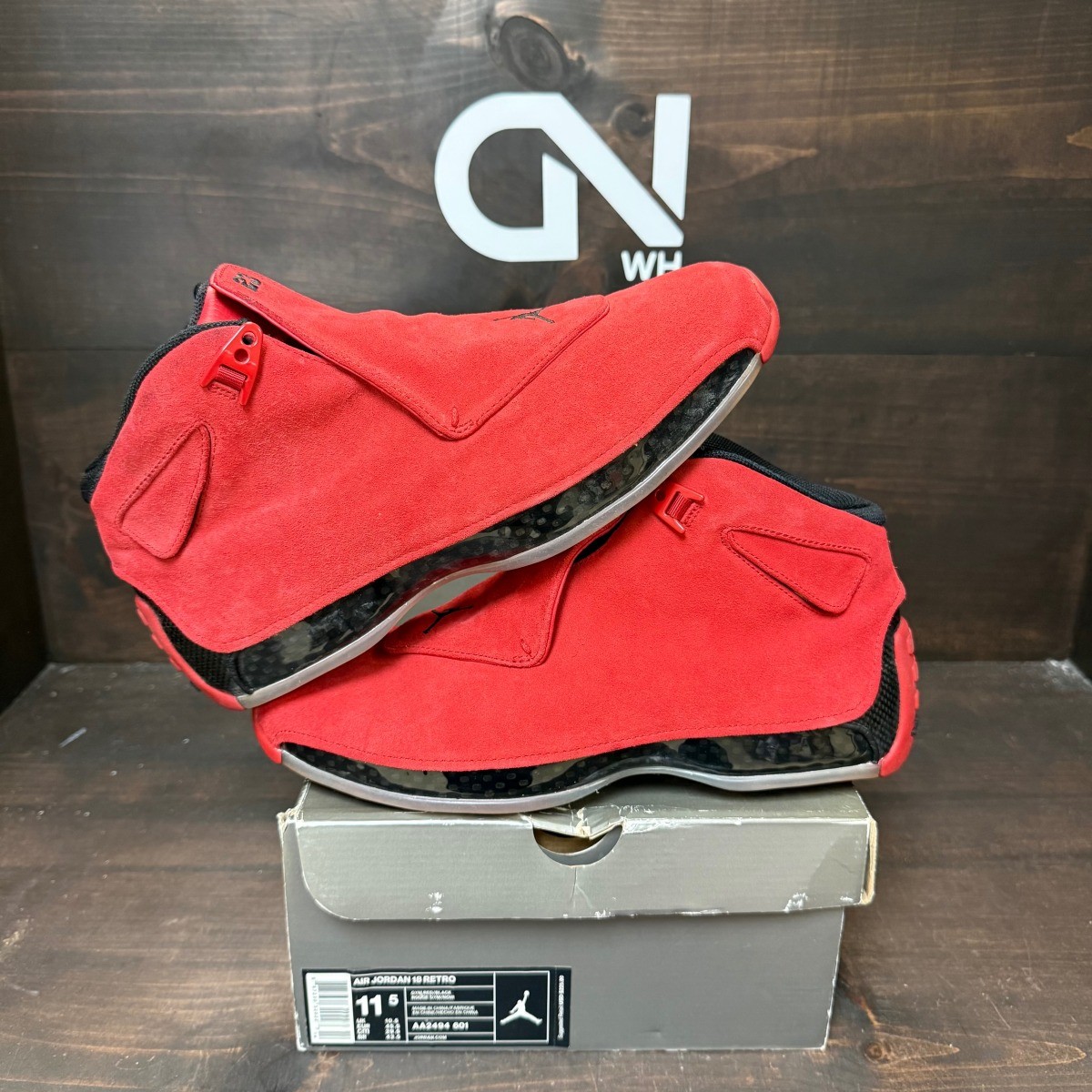 Jordan 18 Retro Toro (Pre-Owned) – AA2494-601-11.5-PO-2 – (Moderate… Size 11.5