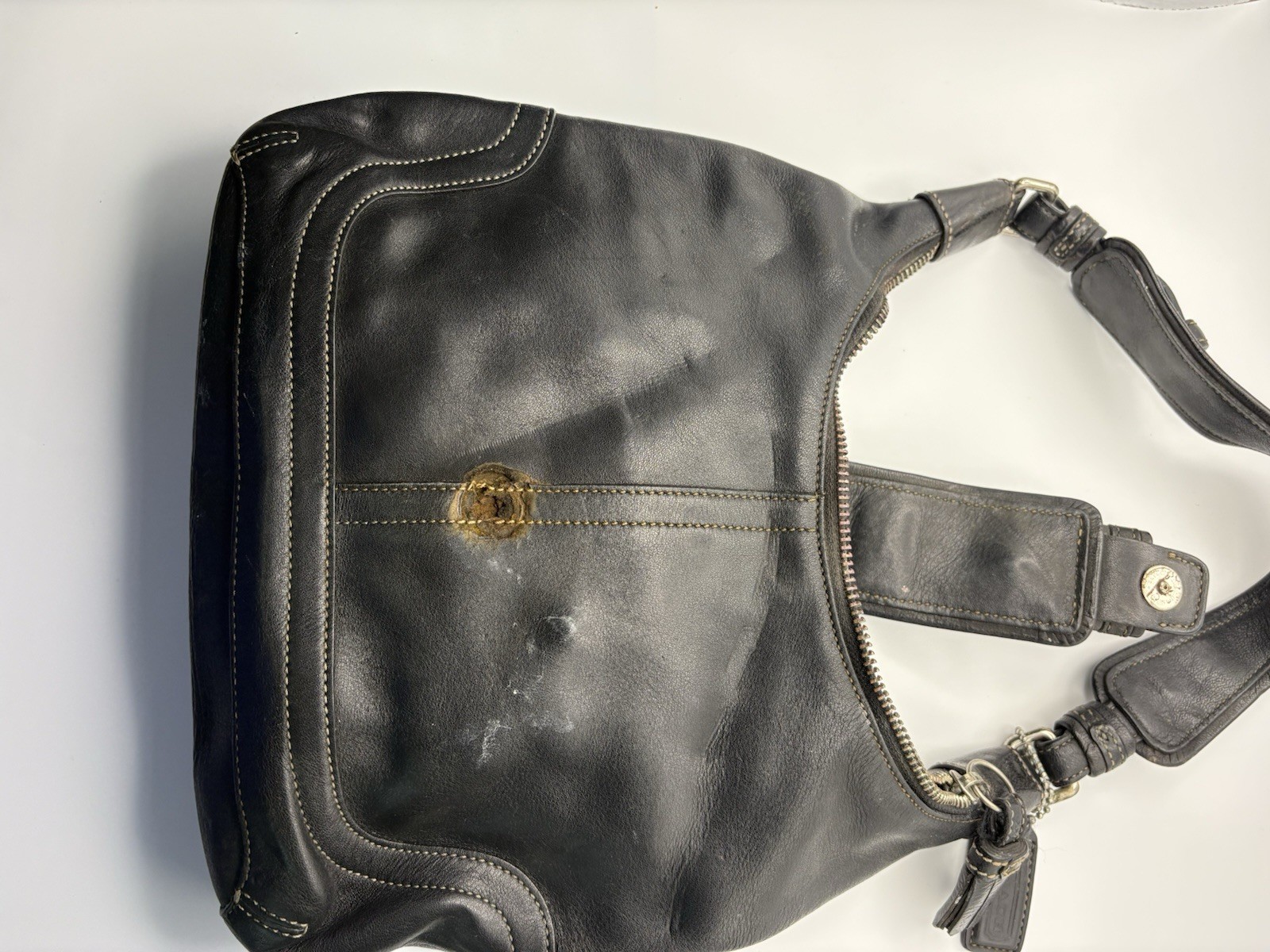 Coach 7462 Legacy Hamilton Black Leather Shoulder Bag Project/Replacement Parts