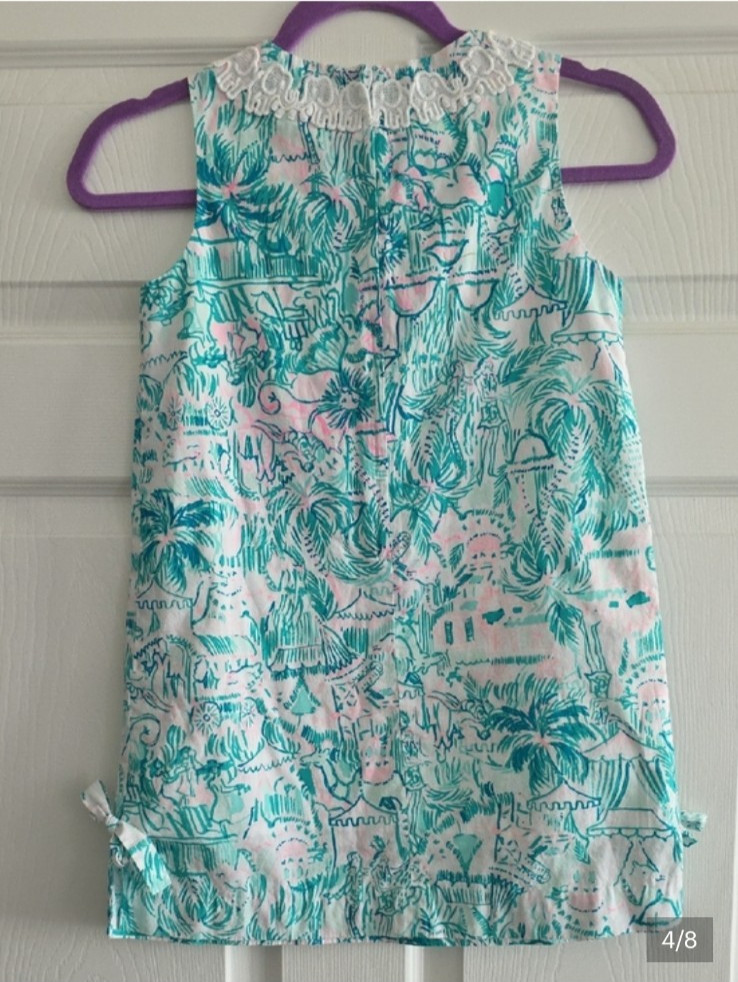 lilly pulitzer little lilly classic shift dress colorful Camelflage size 8