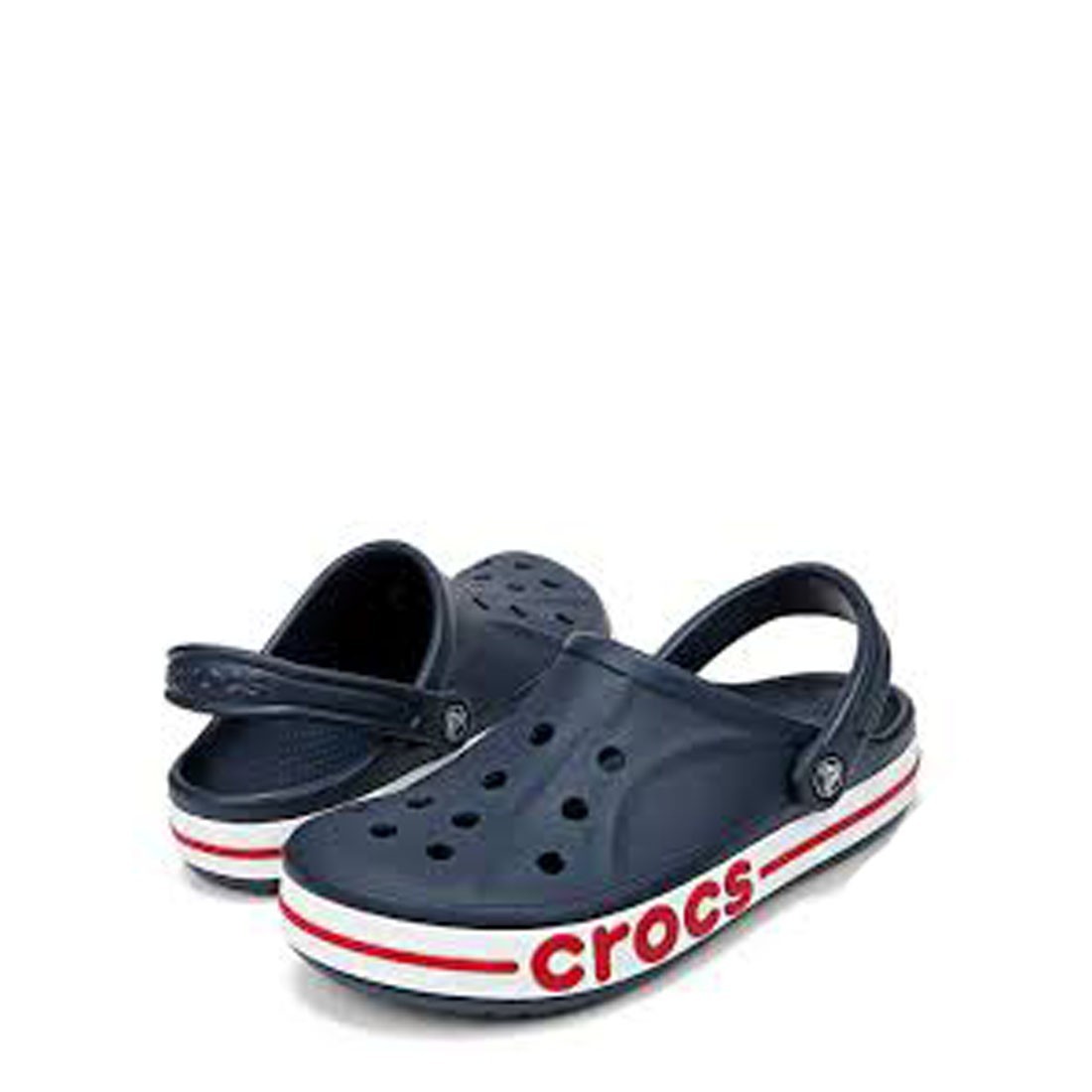 Crocs Bayaband Clog 205089-4CC Navy/Pepper Men Slip-On Paisley Band NWT