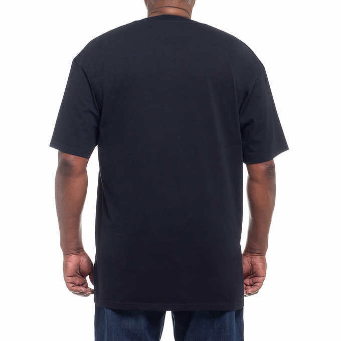 Kirkland Men’s 6-pack Black 100% Cotton Crew Neck T-shirt FREE SHIPPING!