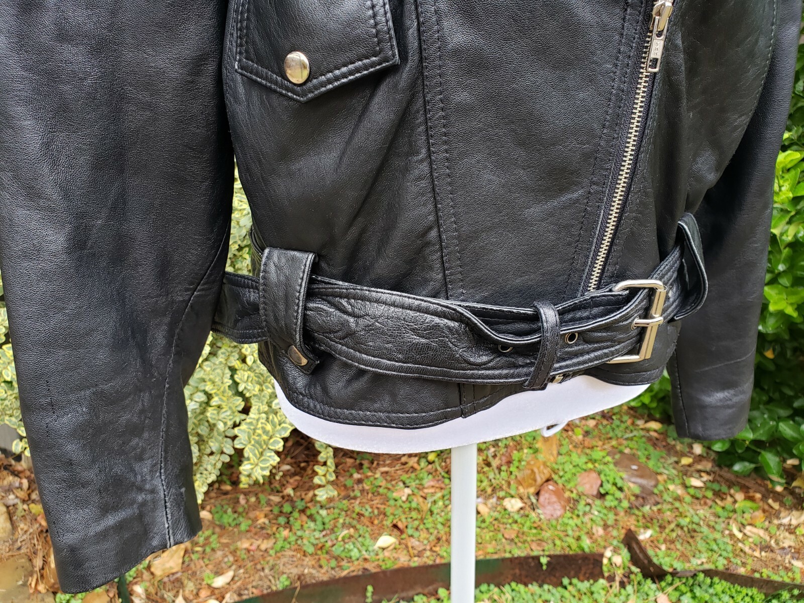 Vtg 80’s 90’s Wilsons Black Leather Motorcycle Biker Jacket M