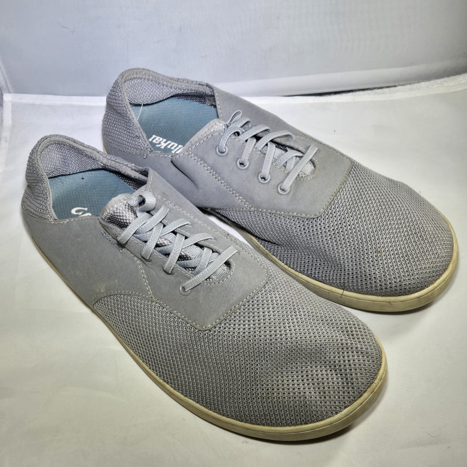 Olukai Nohea Moku Size 11.5 Men’s Gray Mesh Outdoor Boat Shoes Clay Tapa