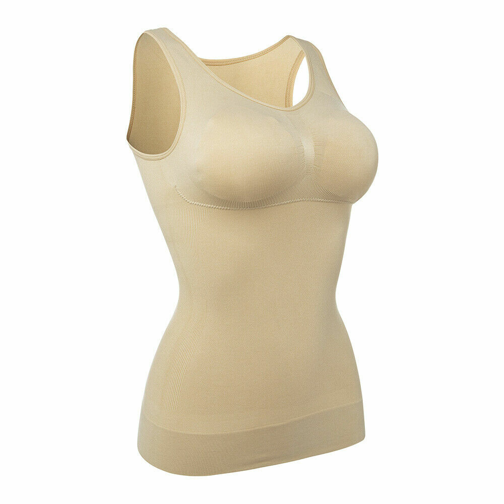 Womens Camisole Tank Top Body Shaper Slimming Firm Tummy Control Shapewear Vest