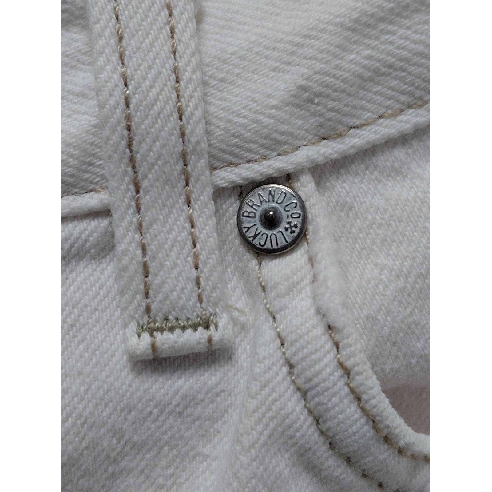 Lucky Brand Classic Rider Jeans Made in USA White Mid (10-12 in) Regular Size 4