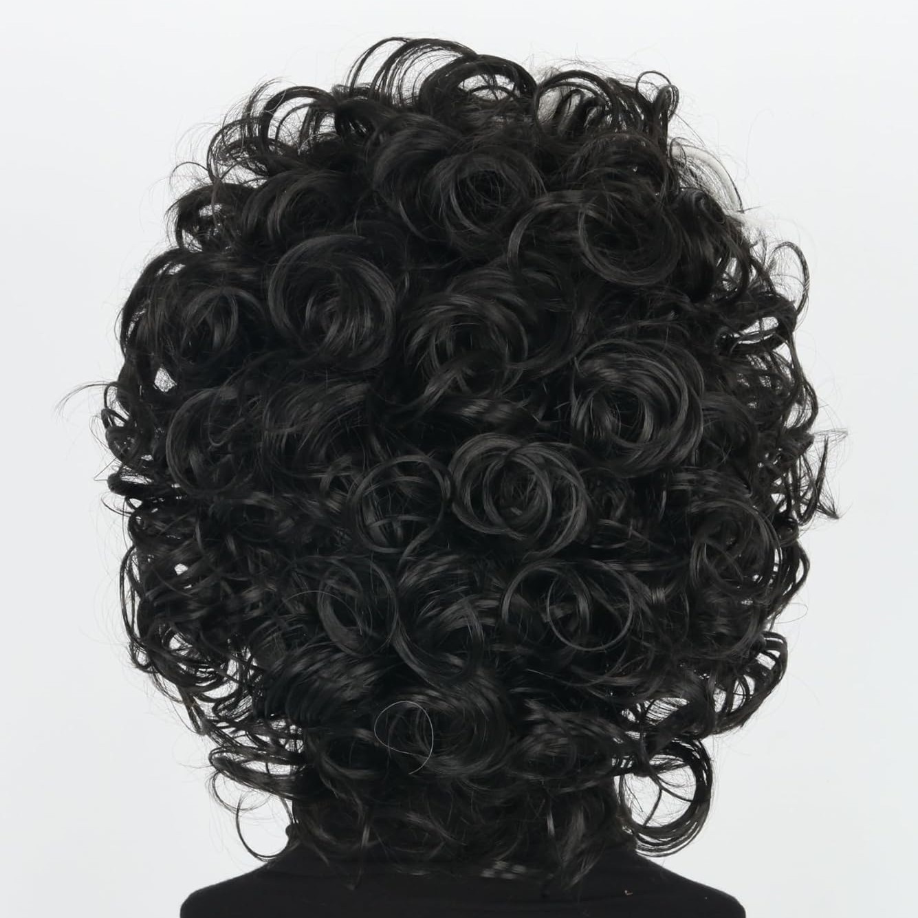 Black White Streak Curly Wig for Men Halloween Cosplay Costume Party Synthetic H