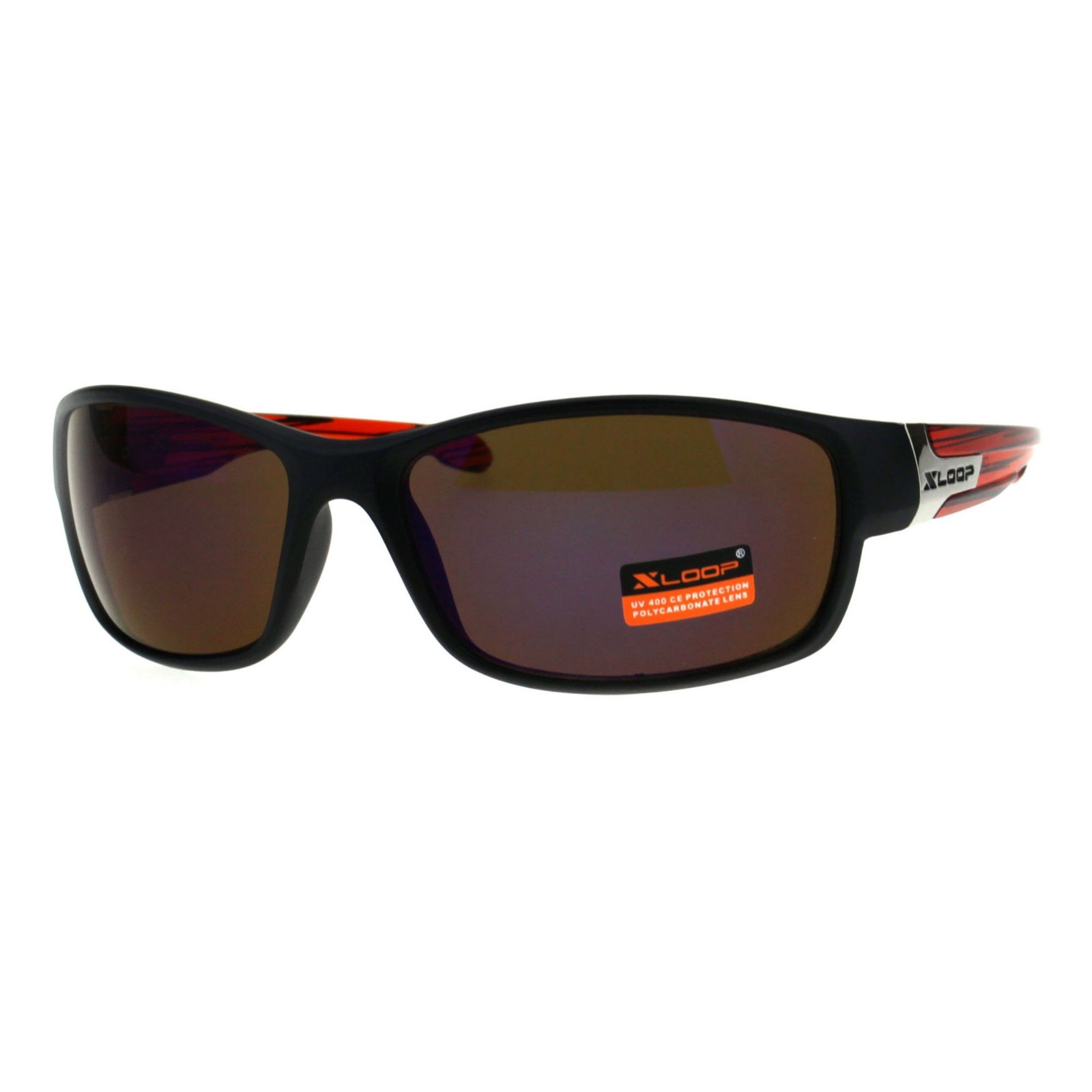 Xloop Sunglasses Mens Oval Rectangular Wrap Around Frame UV 400
