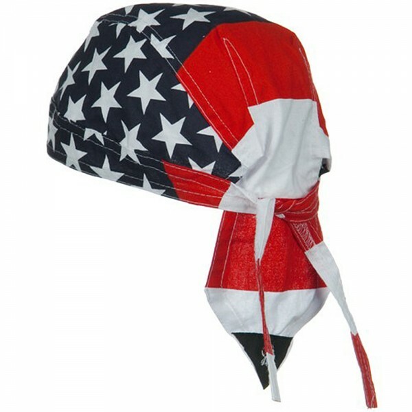 American Flag Skull Cap Patriotic Doo Rag Bald Eagle Bandana Dorag Stars Stripes
