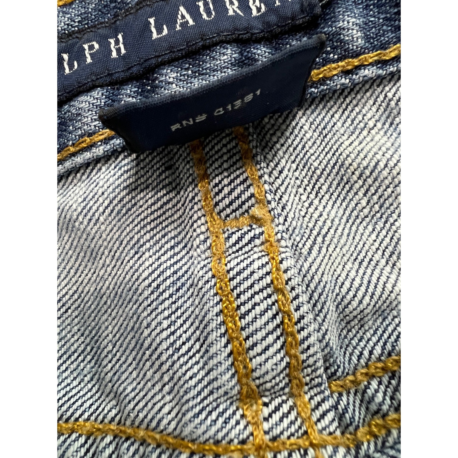 Ralph Lauren Women’s Bootcut Jeans Size 28 Blue Stretch Denim Embroidered A48