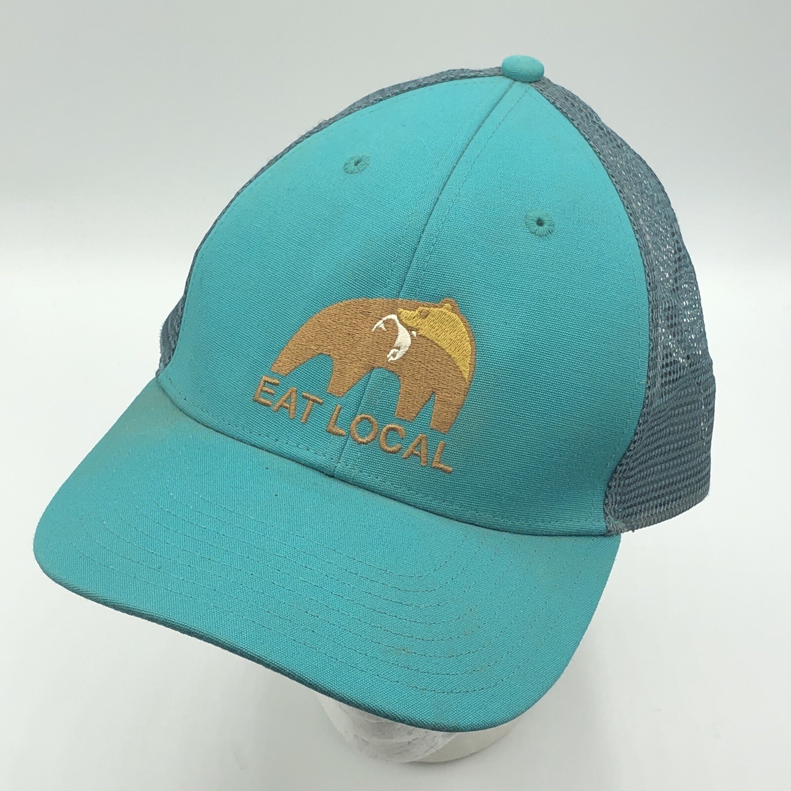 Patagonia Eat Local Up Stream Bear LoPro Snapback Trucker Hat Adjustable Cap