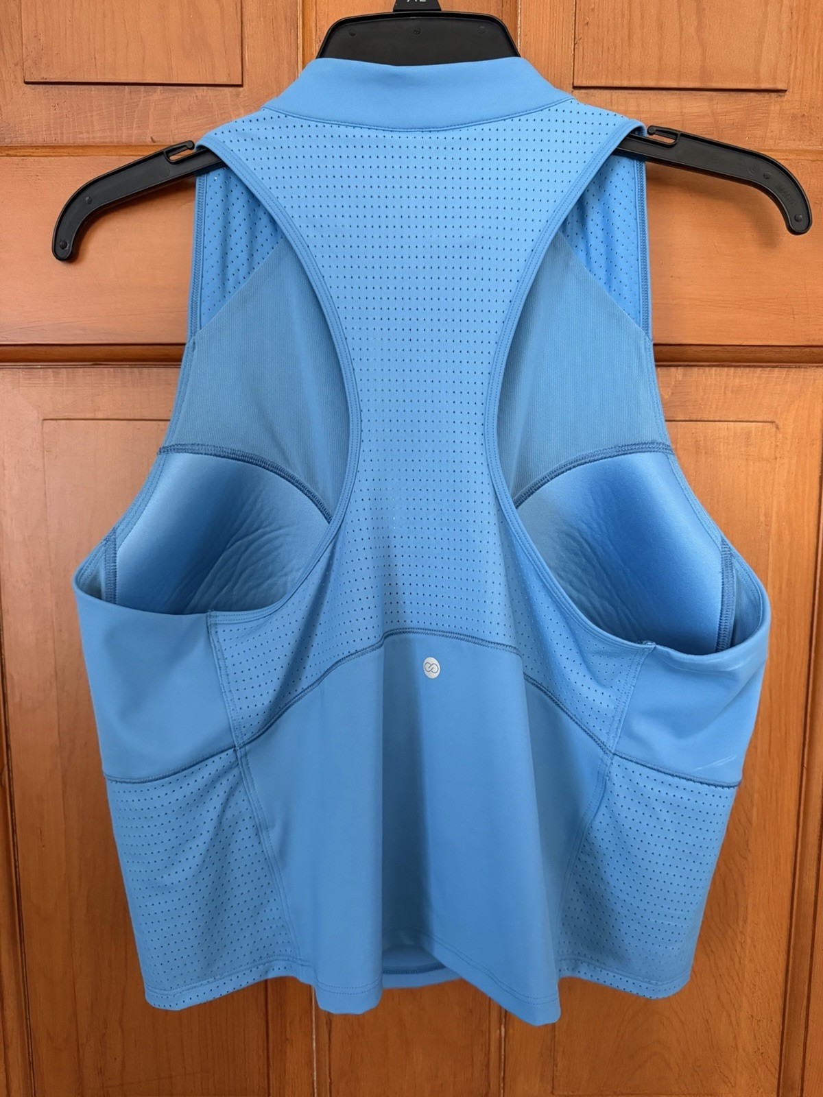 Women’s Calia Powermove 1/2 Zip Crop Sleeveless Tank Tranquil Blue Size XXL NWT