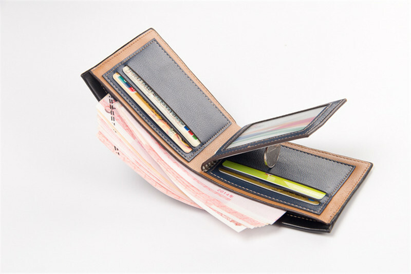 Men’s Bifold Wallet Money ID Credit Card Holders Men Short Purse RFID Blocking