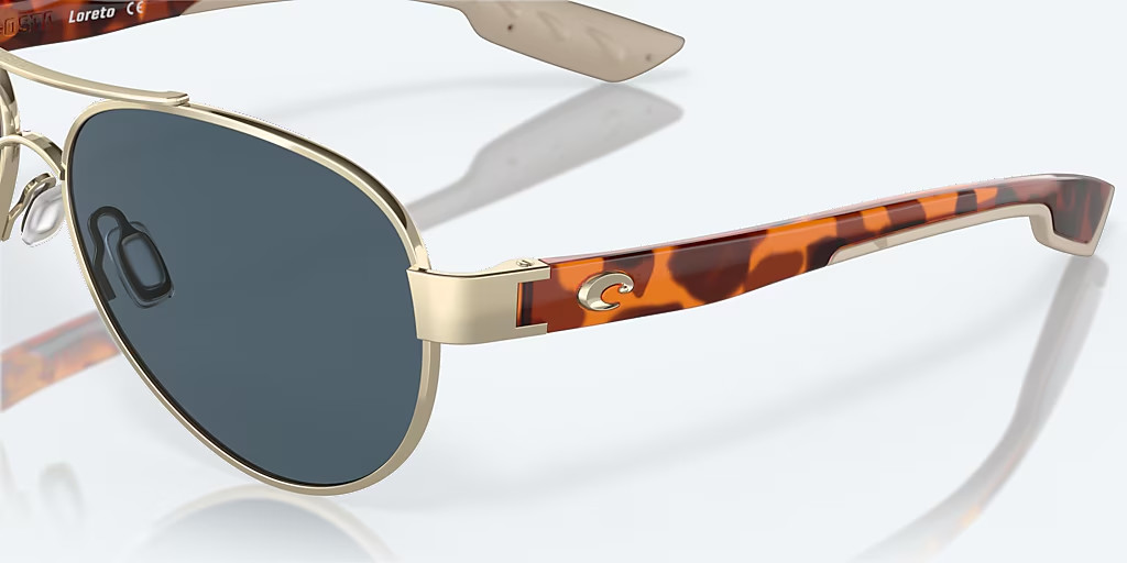 Costa Del Mar Sunglasses Loreto Rose Gold / Gray POLARIZED Plastic 580P Lens
