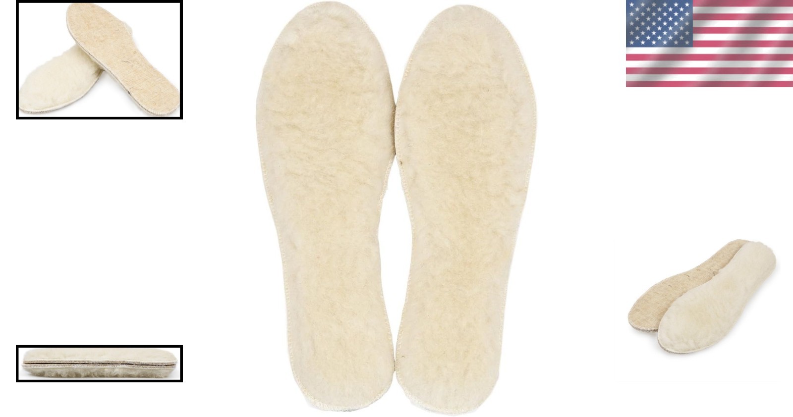 Ultra Soft 100% Sheepskin Insoles – Lightweight, Washable & Cozy Comfort 12×5