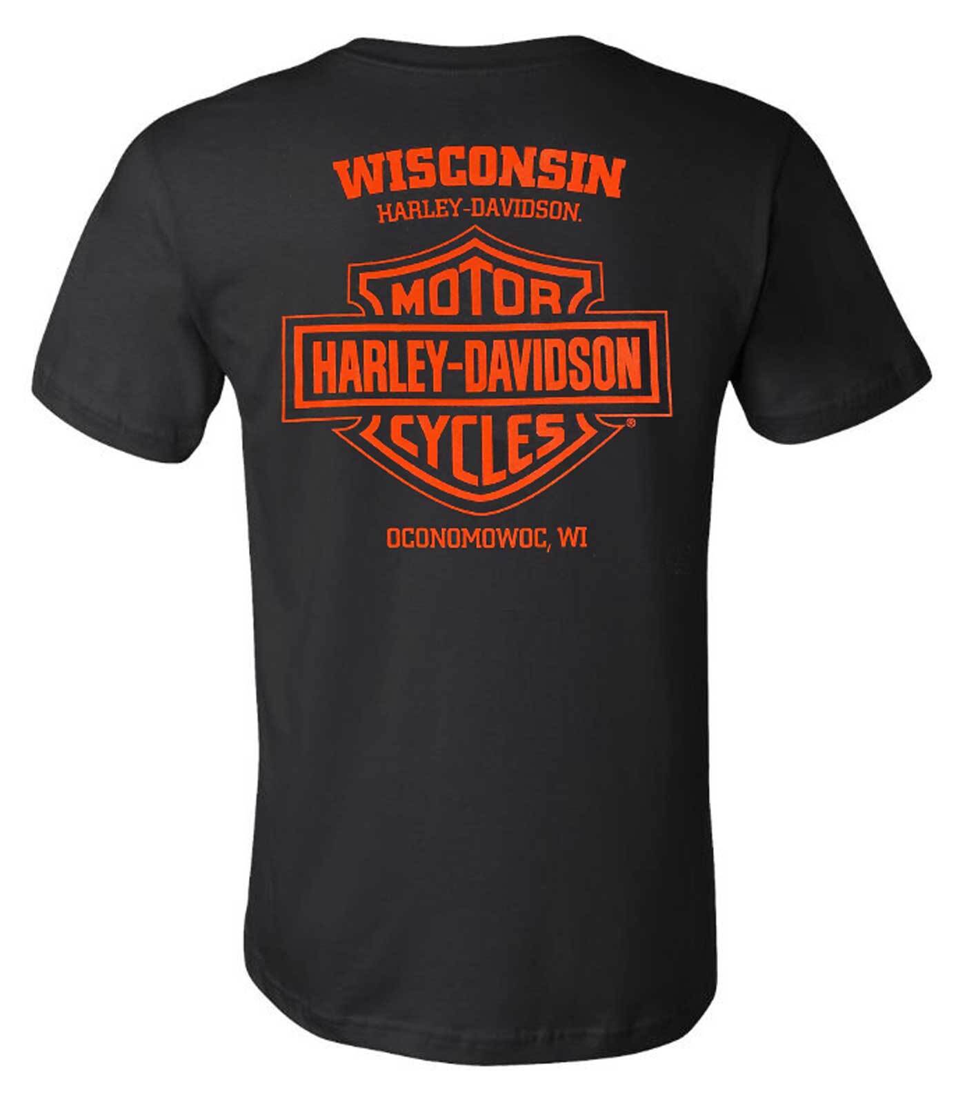 Harley-Davidson Men’s Skull Parts Crew-Neck Short Sleeve T-Shirt – Black