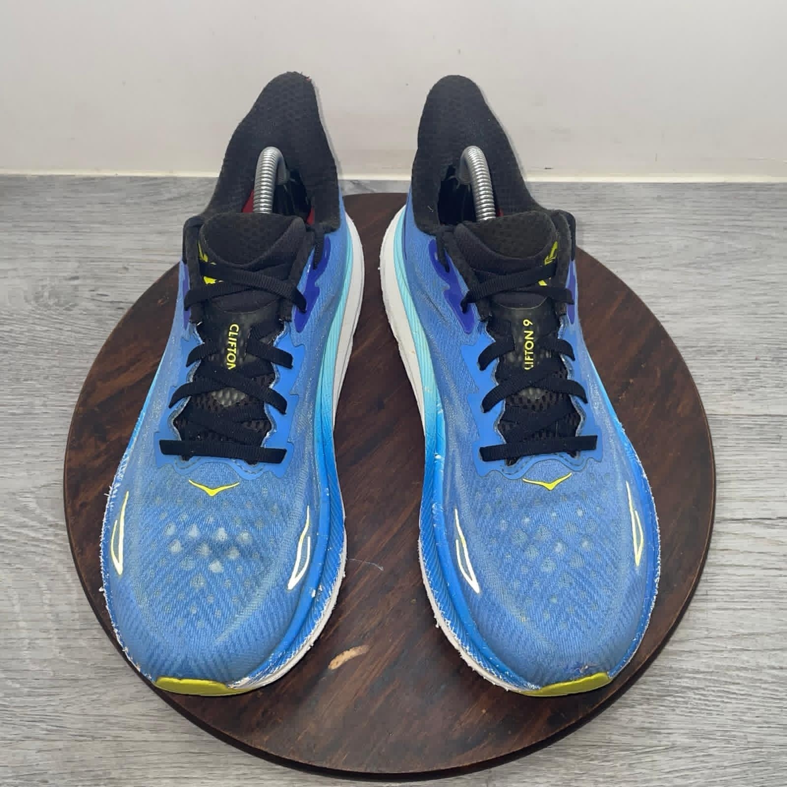 Hoka One One Clifton 9 Shoes Mens Size 9.5 D Blue Running Cushioned 1127895 VRTL