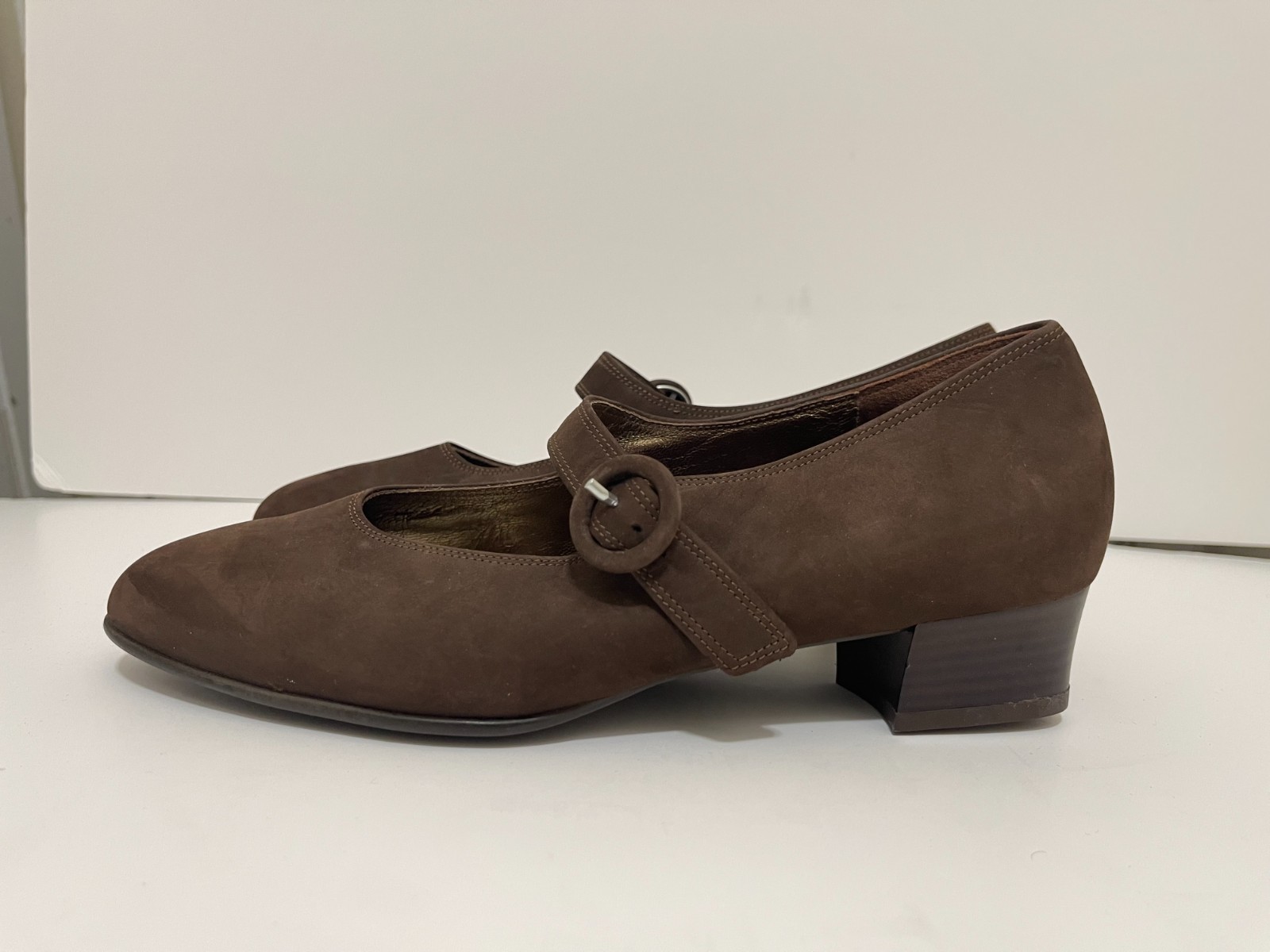 NWOB NEW Theresia Gaby Mary Jane Brown Suede German comfort shoes 5.5G US 7
