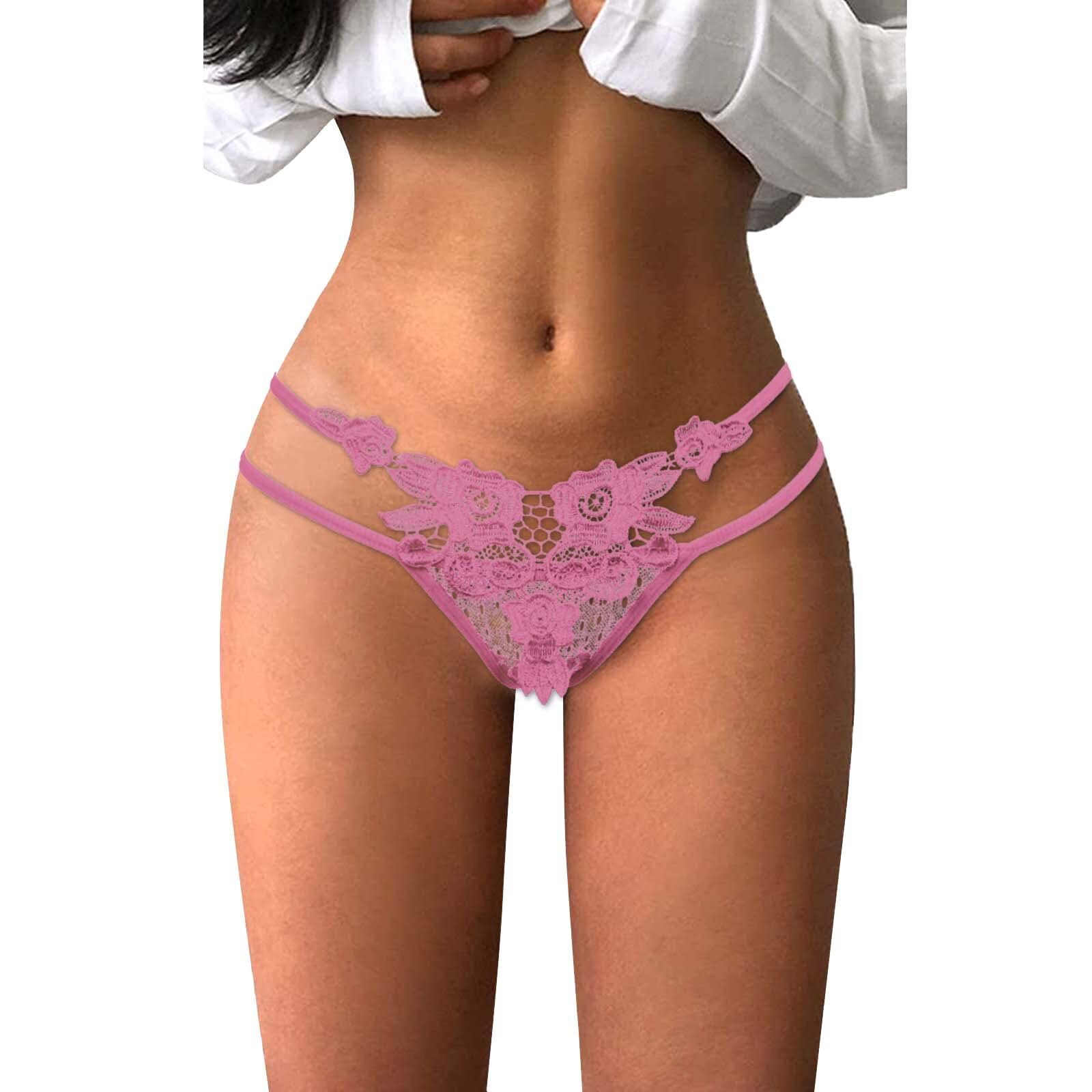 ☆USA☆ Sexy Women Lace Thong G-string Panties Lingerie Underwear Crotchles T-back
