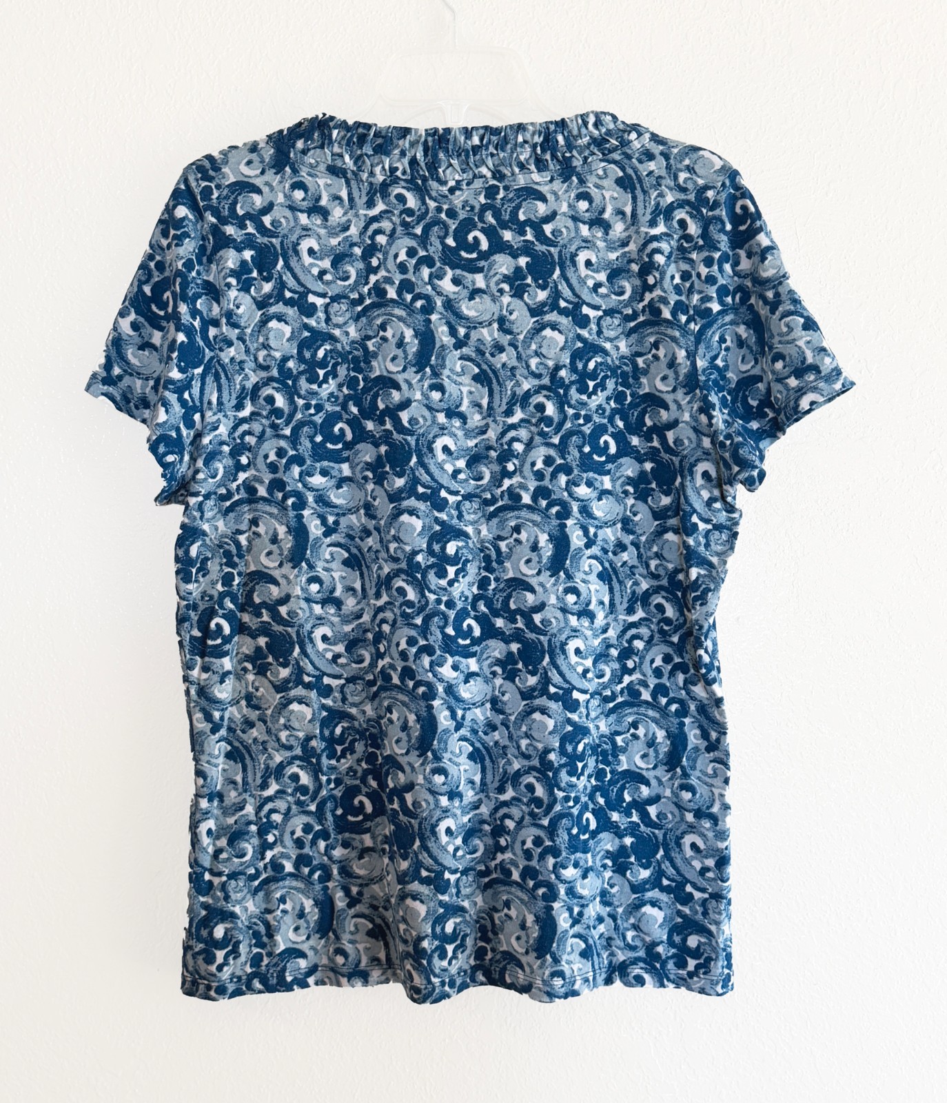 Women’s LIZ CLAIBORNE Sz XL Round Ruched Neck Detail S/S Knit Top (You Pick)