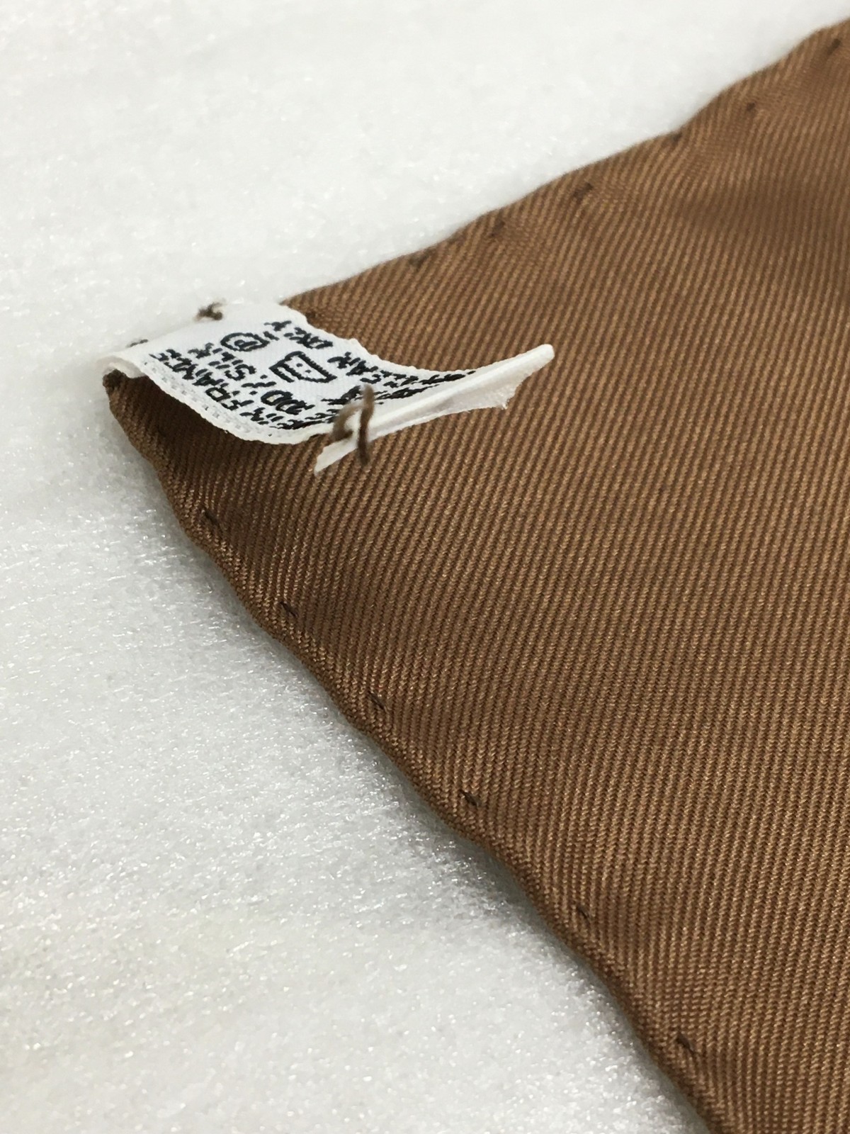 HERMES Carre 90 Polyfil Reverie Scarf Brown Silk Made in France Used