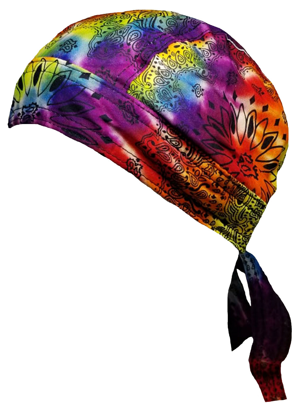 Tie Dye Bandana Headwrap Skull Cap Dorag Motorcycle Doo Du Dew Hair Scarf Cotton