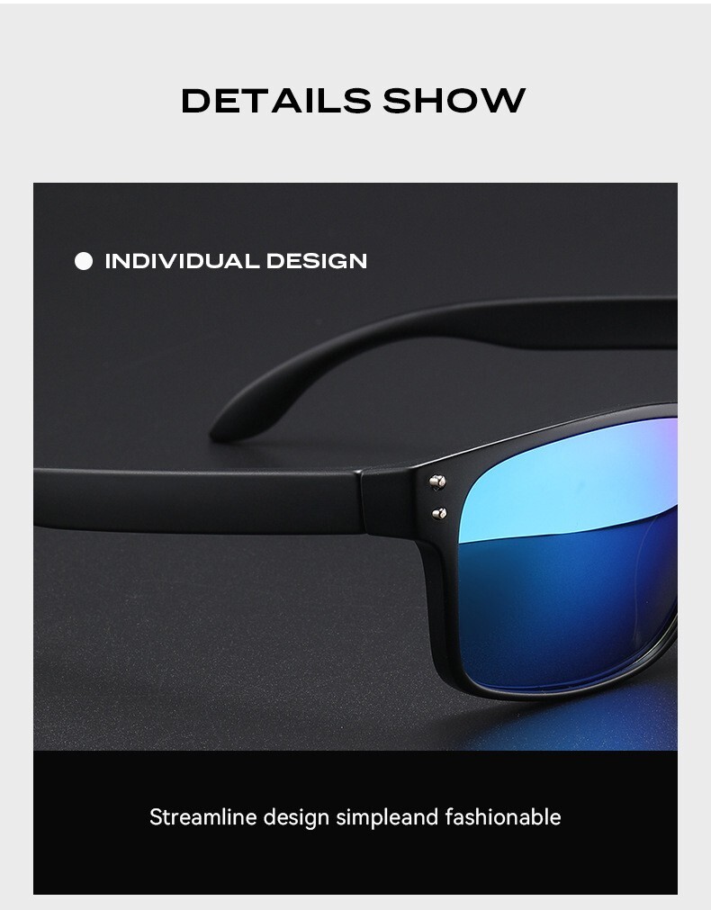 Tac Polarized Square Sunglasses for Men Women Driving Sports UV400 Sun Glasses