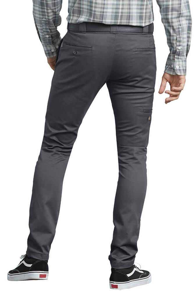 Dickies Men’s WP801 Flex Skinny Fit Straight Leg Twill Work Uniform Pants