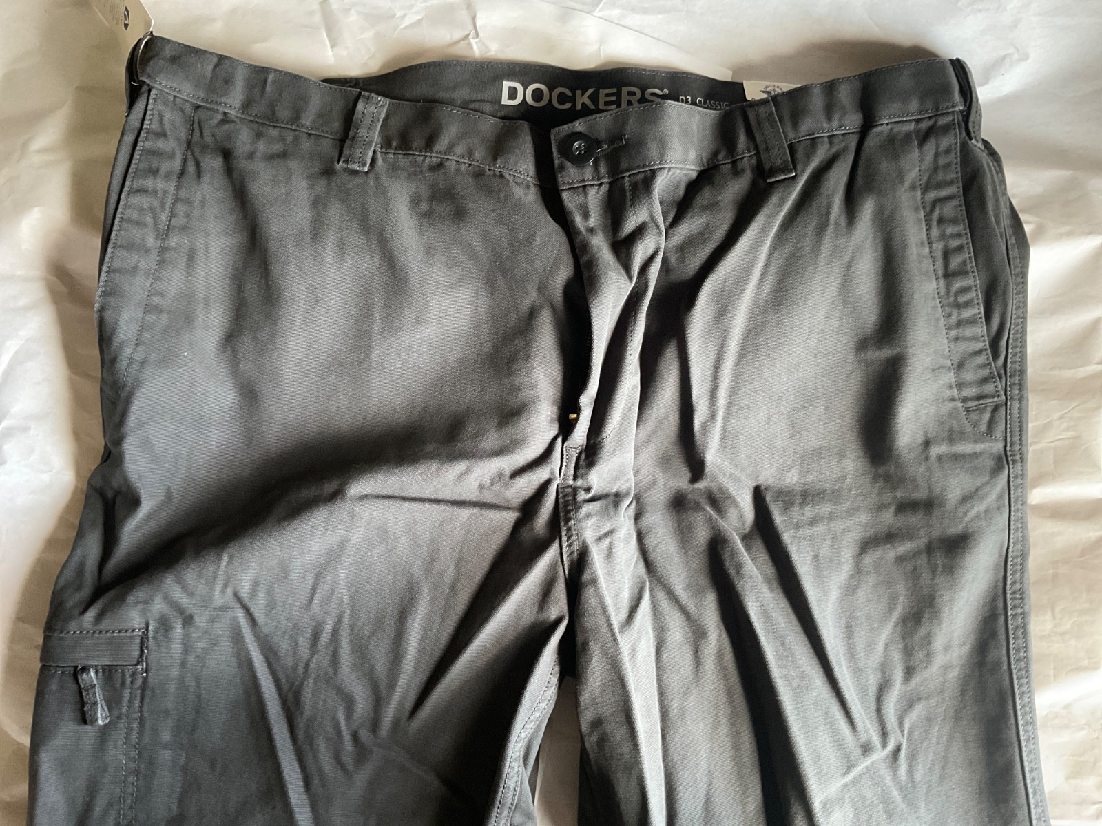 Dockers Comfort Cargo Classic Fit Pant Dark Gray New Men 42 x 30 Comfort Waist