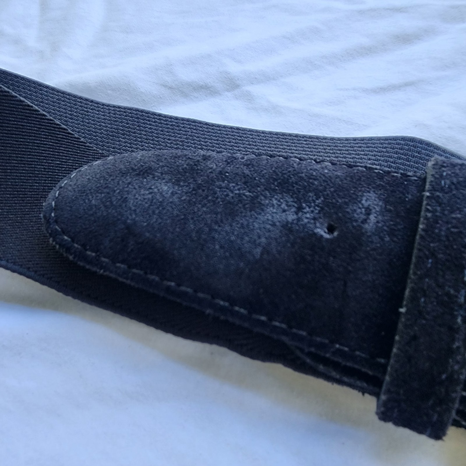 Women’s Vintage Y2K Black Elastic Stretch W/Suede Like Ends Size XL