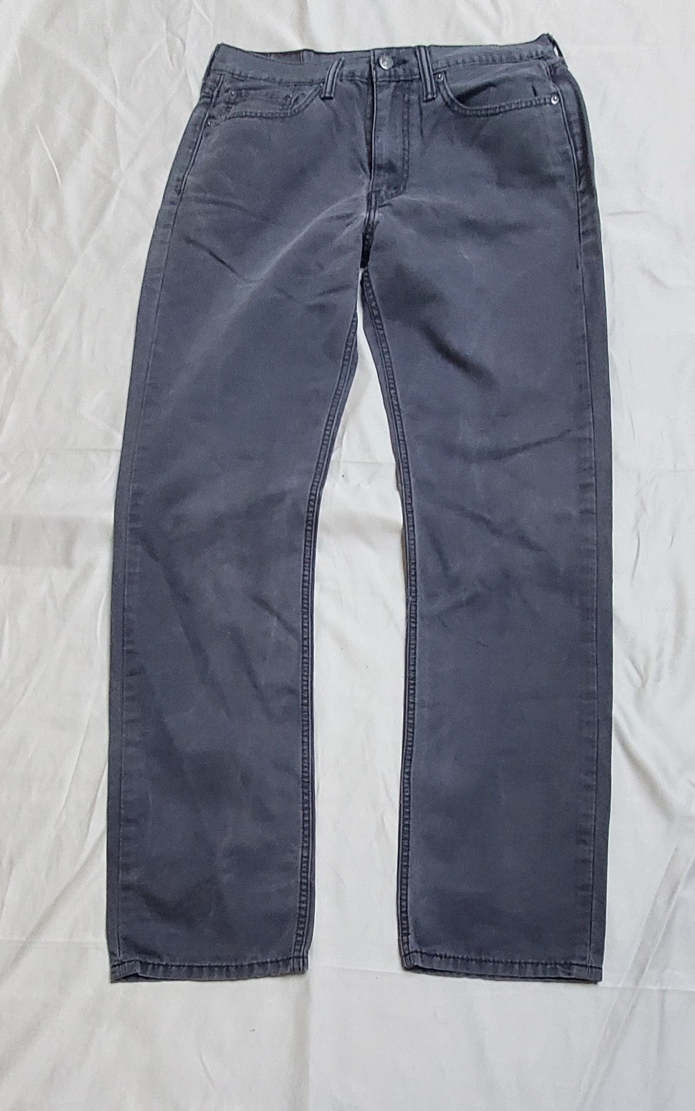 Levi’s 514 Jeans Men’s 32×34 Straight Fit Gray Dark Wash Denim Stretch