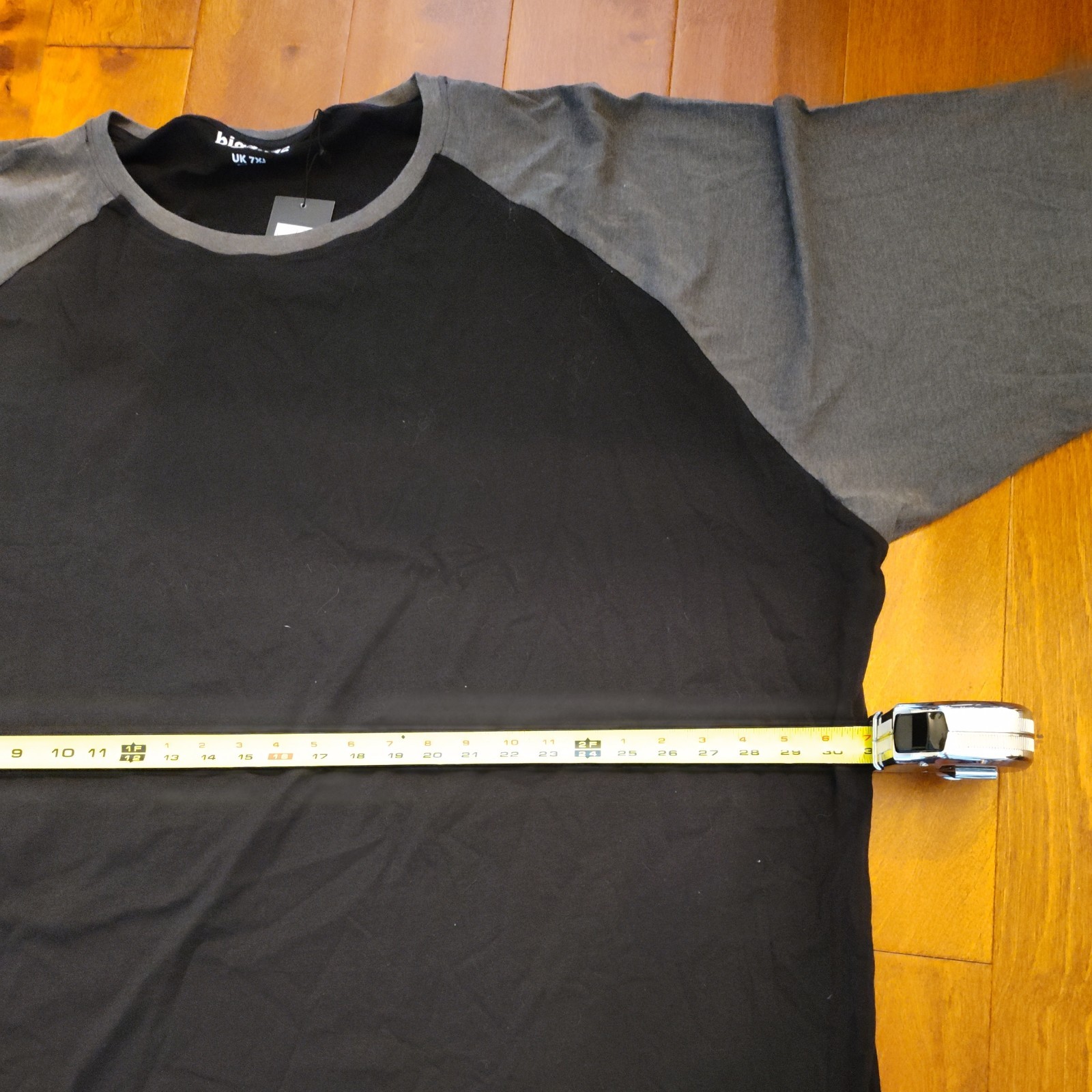 Big Dude Clothing Short Sleeve Gray Black T-shirt Size 7X NWT