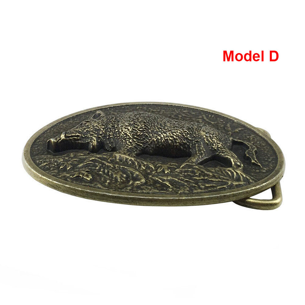 Western Cowboy Buckle Vintage Alloy Bull Engraved Belt Buckle fits 1-1/2″ Belt