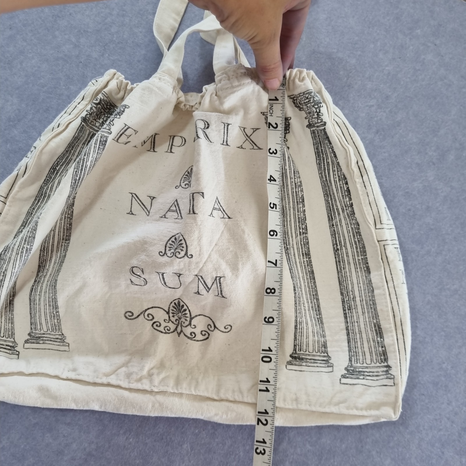Past Times bag Roman Cotton tote Carry Bag Made In England latin