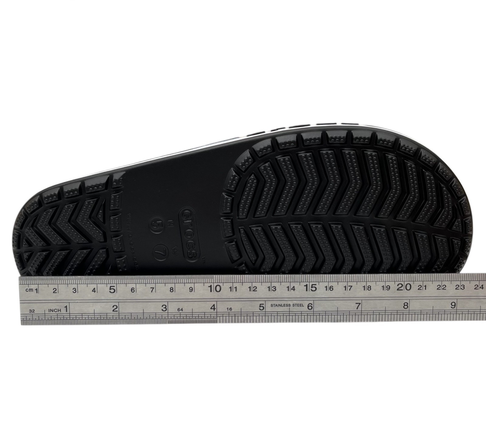 Crocs Bayaband Womens Slide Sandal Size 7 Black White Water Friendly Lightweight