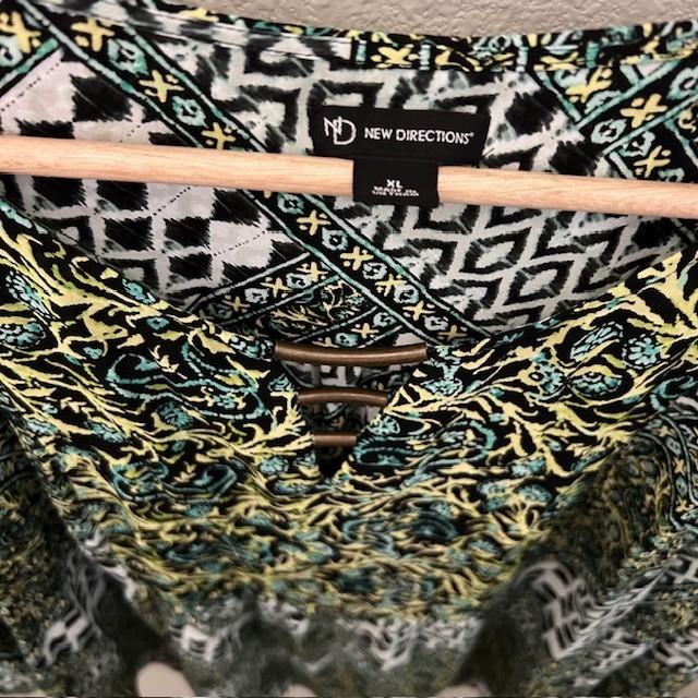 New Directions Boho Blouse Size XL