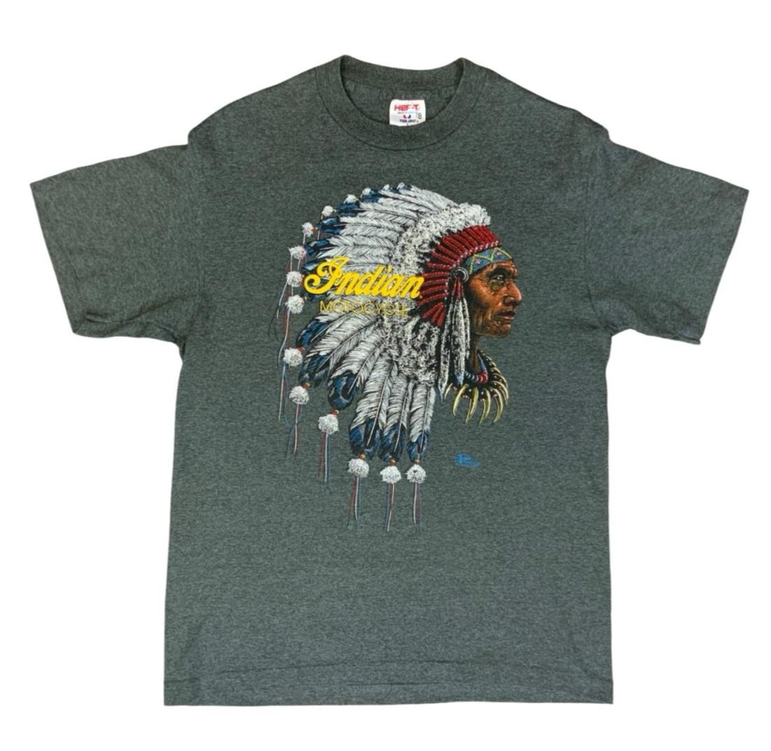 Rare USA VTG Late 80s Early 90s Single Stitch Indian Motorcycle Chief T-Shirt M