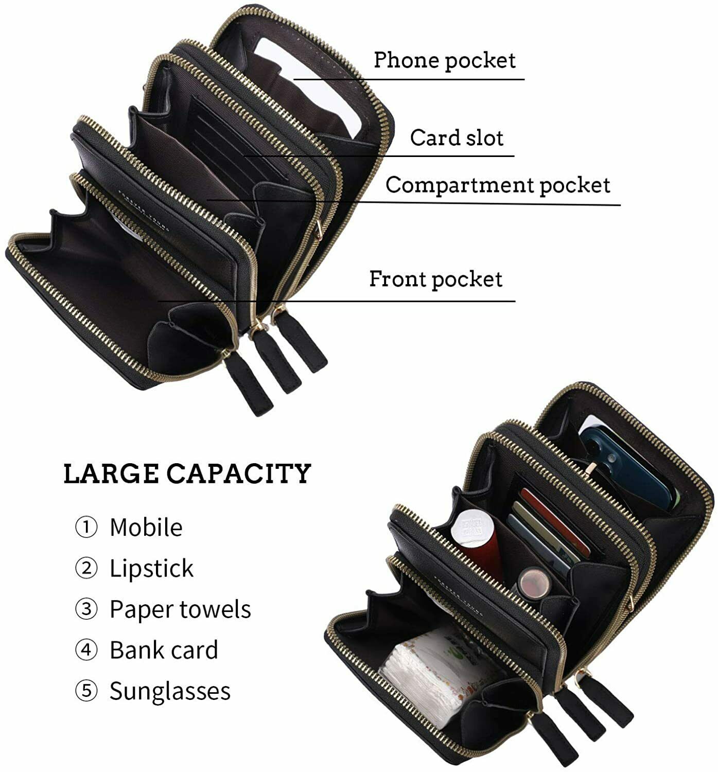 Crossbody Cellphone Purse Women Touch Screen Bag Wallet Mini Shoulder Handbag US